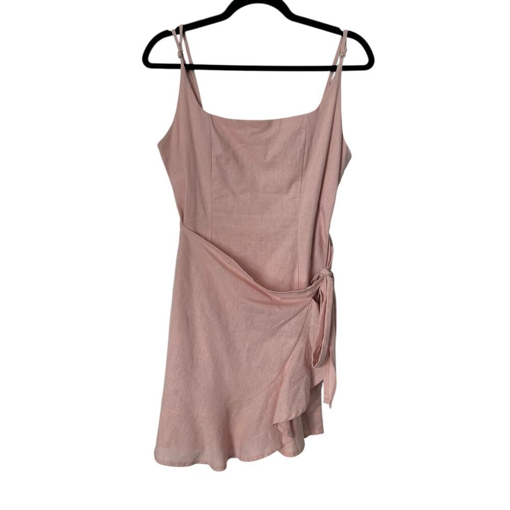 Princess Polly Cottage Hill Wrap Mini Dress Size 6 Pink Ruffle Fairy Feminine